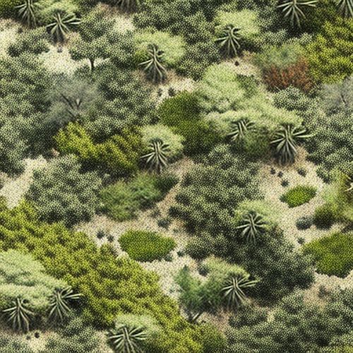 Woestijnlandschap van bovenaf