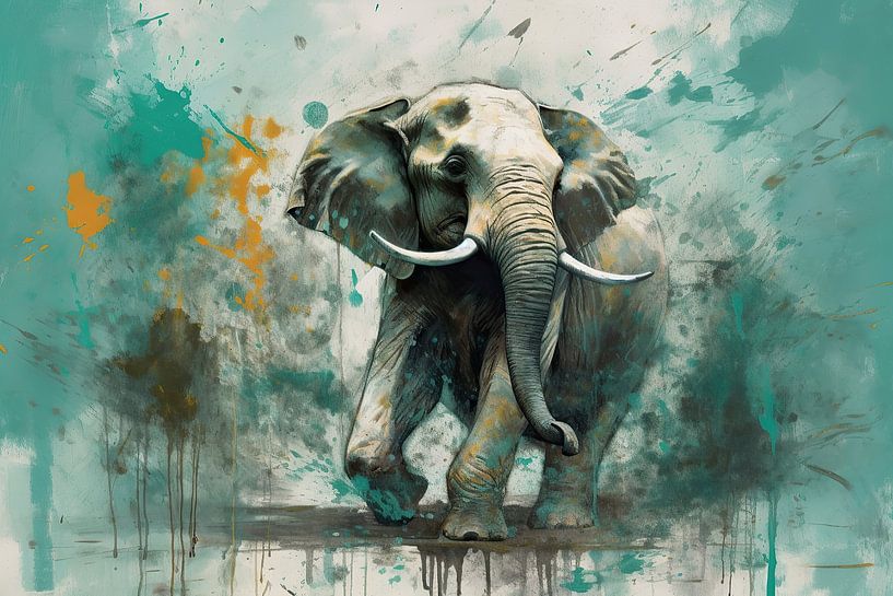 Elephant Meditating | Modern Art by Eye catching paintings