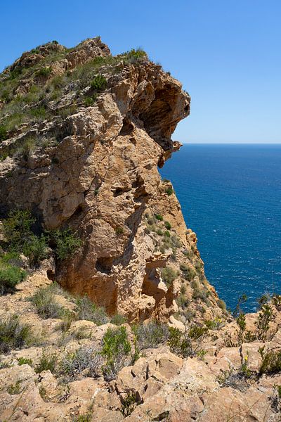 Cliffs and the blue Mediterranean Sea by Adriana Mueller