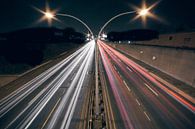 Autobahn bei Nacht mit langer Verschlusszeit von Atelier Liesjes Miniaturansicht