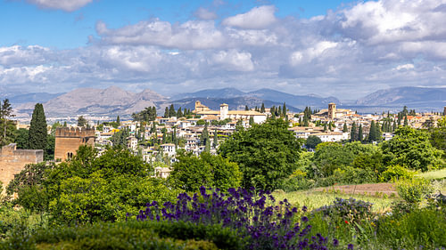 Blick auf den Albaicín von der Alhambra