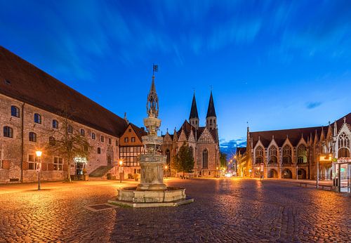 Old town market in the evening