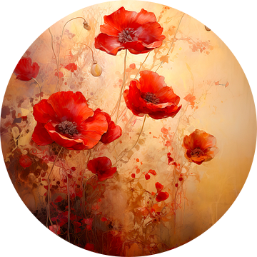 Klaprozen - bloemen schilderij van Joriali