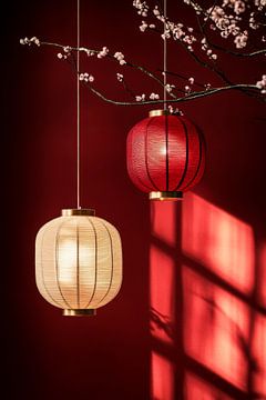 Wandlampen im Schatten von Poster Art Shop