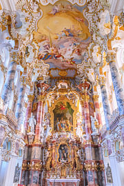 Intérieur vu de haut de la Wieskirche, en Allemagne sur Adelheid Smitt
