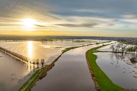 Hochwasser der Vecht bei Dalfsen von Sjoerd van der Wal Fotografie