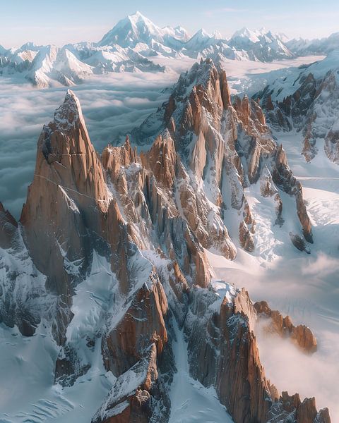 Leuchtende Winternacht von fernlichtsicht