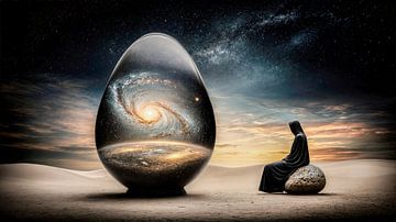 Het kosmische ei van de schepping van Klaus Tesching - Art-AI
