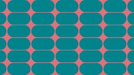 Scandinavian retro shapes Abstraction V by Mad Dog Art