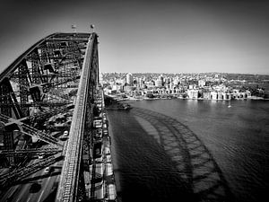 Sydney Harbour Bridge | Monochroom van Melanie Viola