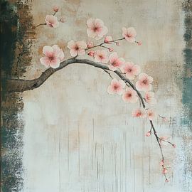 Blühende Blume Botanisch Japandi von Wilma Mesman