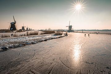 Winter in Kinderdijk by Ilse Dijkstra