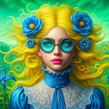 blue flowers van Bernhard Karssies