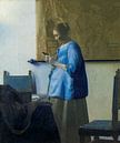 Letter reading woman by Johannes Vermeer now reading a message o by Patricia Hofmeester thumbnail