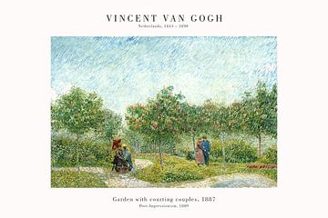 Vincent van Gogh - Minnaar in de tuin van Montmartre van Old Masters