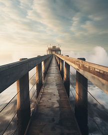 Seebrücke im Sonnenschein