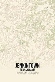 Vintage map of Jenkintown (Pennsylvania), USA. by Prints of Place