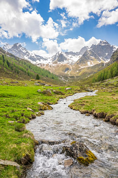 Bergbach in der Stabele Alm im Ötztal in Tirol