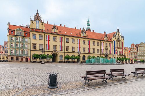 Schöne Gebäude am Rynek in Breslau, Polen 3/8