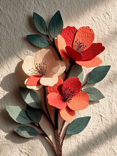 Bloemtak – moderne papiercollage