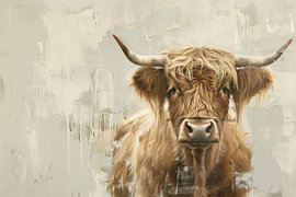 Timeless Look of the Scottish Highlander cow by Eva Lee