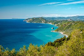 Agios Gordios on Corfu with a view of the sea by Leo Schindzielorz