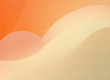 Oranje Crème Golven van Modern Collection