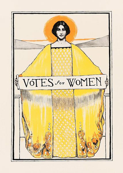 Vintage poster - Stemmen voor Vrouwen van Old Masters