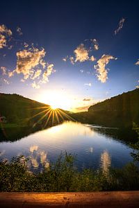 Super view over a lake in the sunset by Fotos by Jan Wehnert