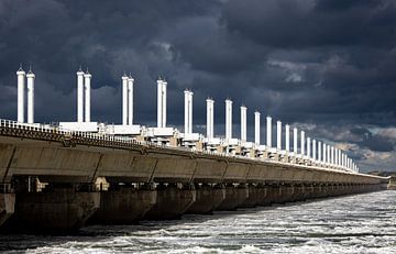View of the Eastern Scheldt storm surge barrier, Netherlands by Adelheid Smitt