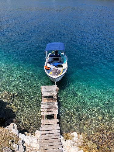 Boat moored at jetty