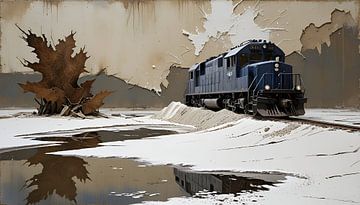 Locomotief in beweging van Nick Wendt