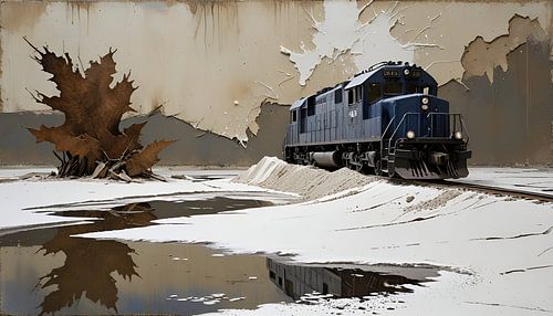 Locomotief in beweging