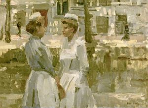 Dienstmeisjes op de Leidsegracht, Isaac Israels