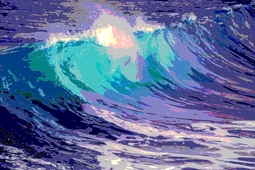 Vague 1 violet turquoise