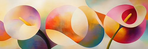 Blumenkunst | Fröhliche abstrakte Blumenformen