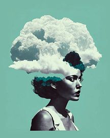 Cloudscape female portrait by Vlindertuin-Art