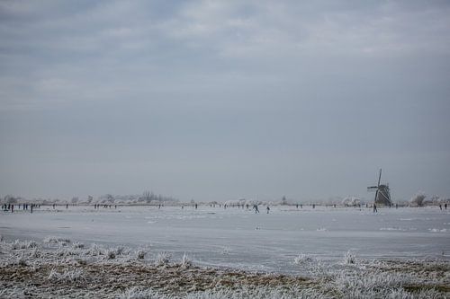 Schaatsers op de Ryptsjerksterpolder