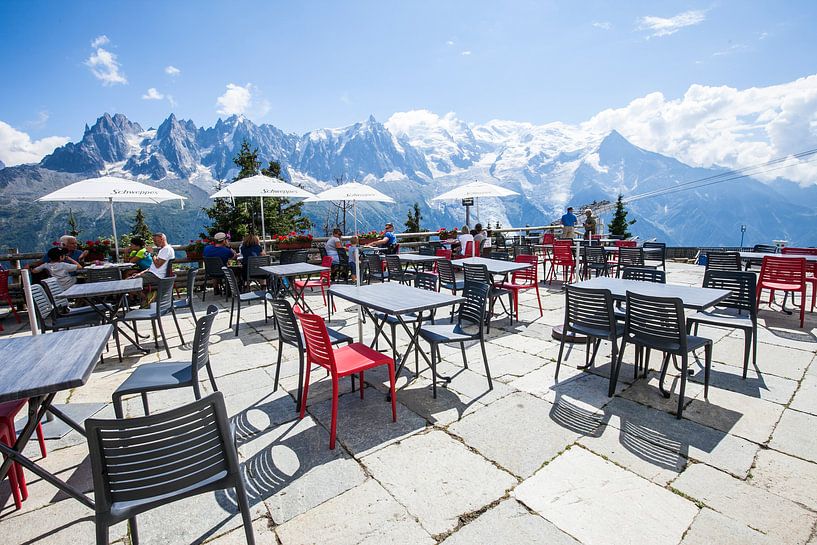 Uitzicht op de Mont Blanc, Frankrijk van Rosanne Langenberg