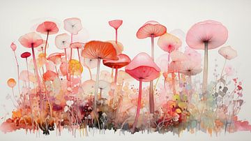 Mushrooms in Pastel 4 by ByNoukk