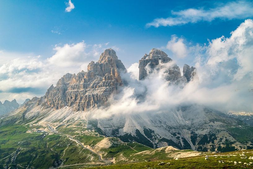 Tre Cime of Drei Zinnen in de Dolomieten Italië van Sjoerd van der Wal Fotografie