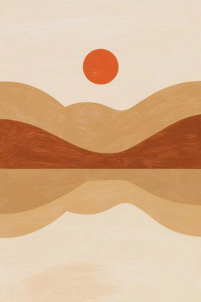 Minimalist hills with hot sun by Imperial Art House