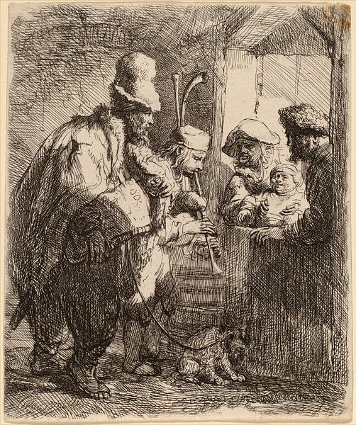 Rembrandt van Rijn, De Wandelende Muzikanten van Rembrandt van Rijn