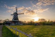 Coucher de soleil : "Le Bolwerksmolen près de Deventer". par Coen Weesjes Aperçu