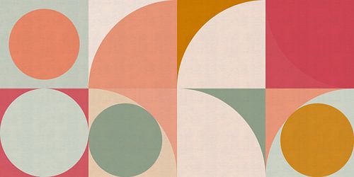 Speelse Retro op Crème Achtergrond