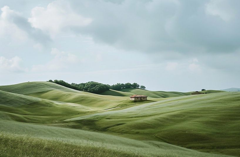 Eerste lichten boven velden van fernlichtsicht