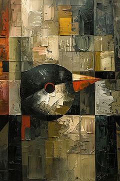 Abstracte Vogels Modern van Abstract Schilderij
