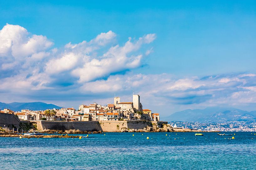 Old town of Antibes at the Côte d'Azur in France by Werner Dieterich