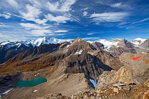 La vue depuis le Spielmann 3027 m sur Christa Kramer