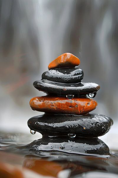 Zen stones in balance by Poster Art Shop